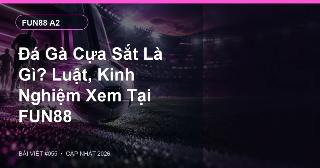 Đá Gà Cựa Sắt Là Gì? Luật, Kinh Nghiệm Xem Tại FUN88